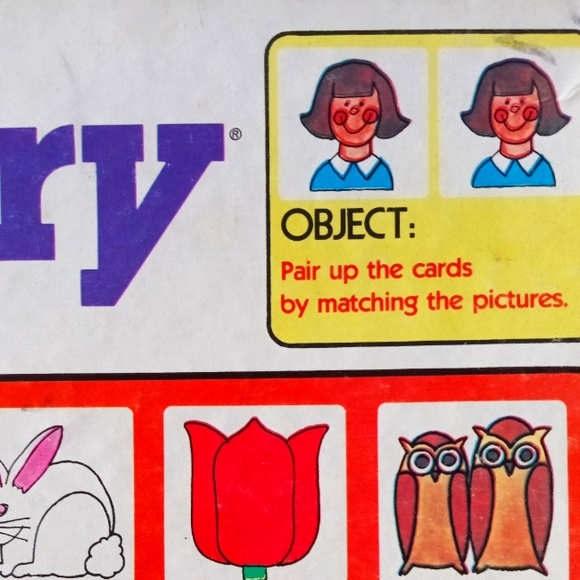 The Original Memory Card Matching Game ©1980 Milton Bradley Complete Set - Picture 3 of 9
